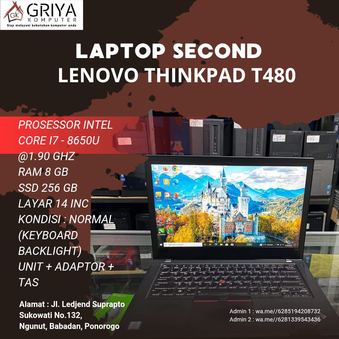 Laptop Second t480